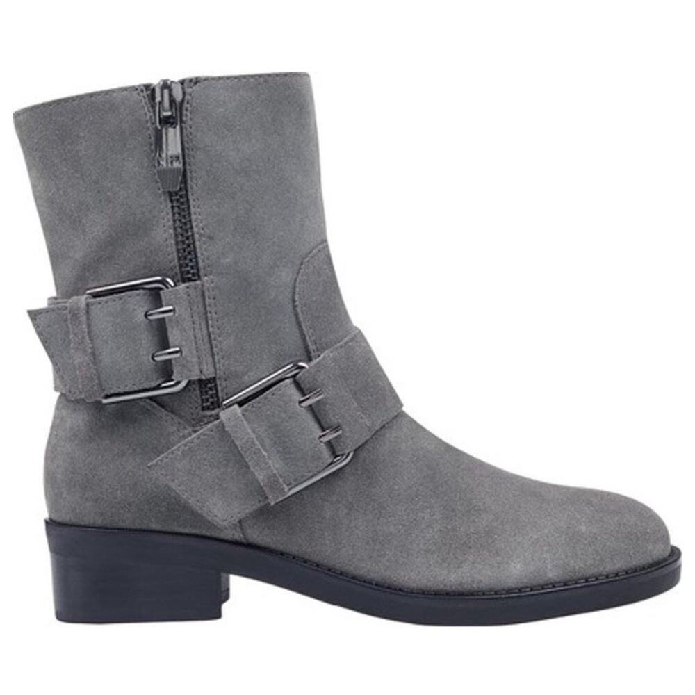 NIB Marc Fisher Parole Buckle Moto Biker Boots Suede 6M Ankle‎ Bootie Gray